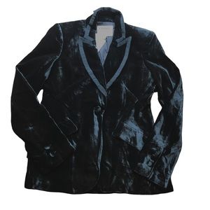 L’Agence Chamberlain Black Velvet Blazer, Size 2